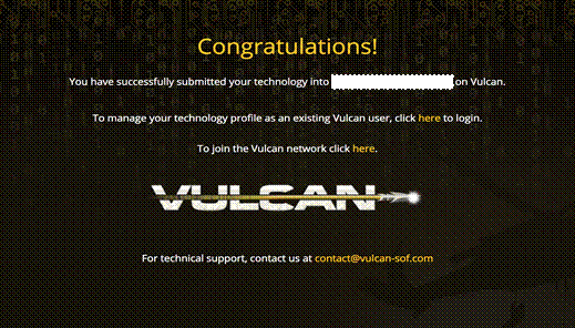 Vulcan Congrats Image