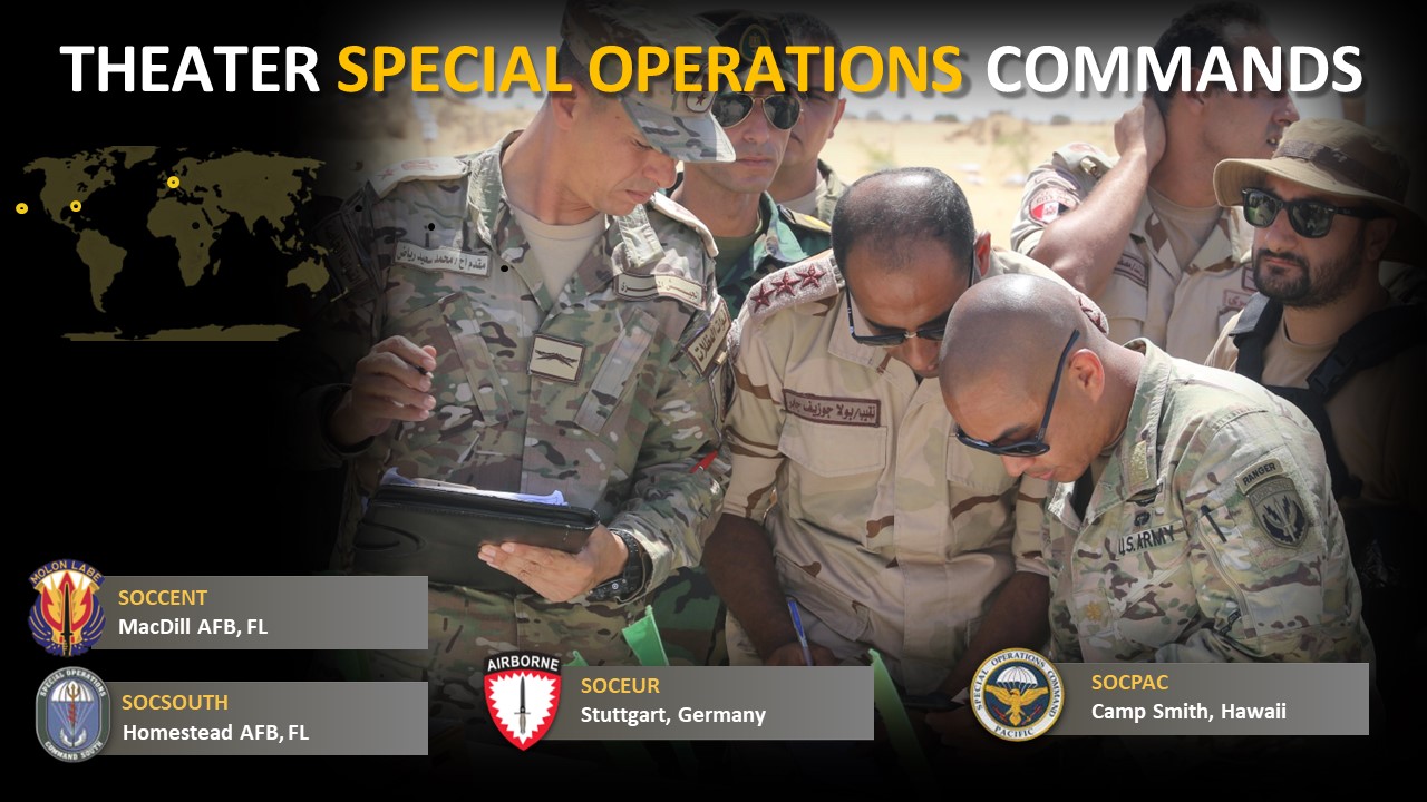 Banner showcasing ARE detachments in MacDill AFB, Homestead AFB, Stuttgart, and Camp Smith