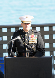 Maj. Gen. Mark Clark speaks at 9/11 ceremony.