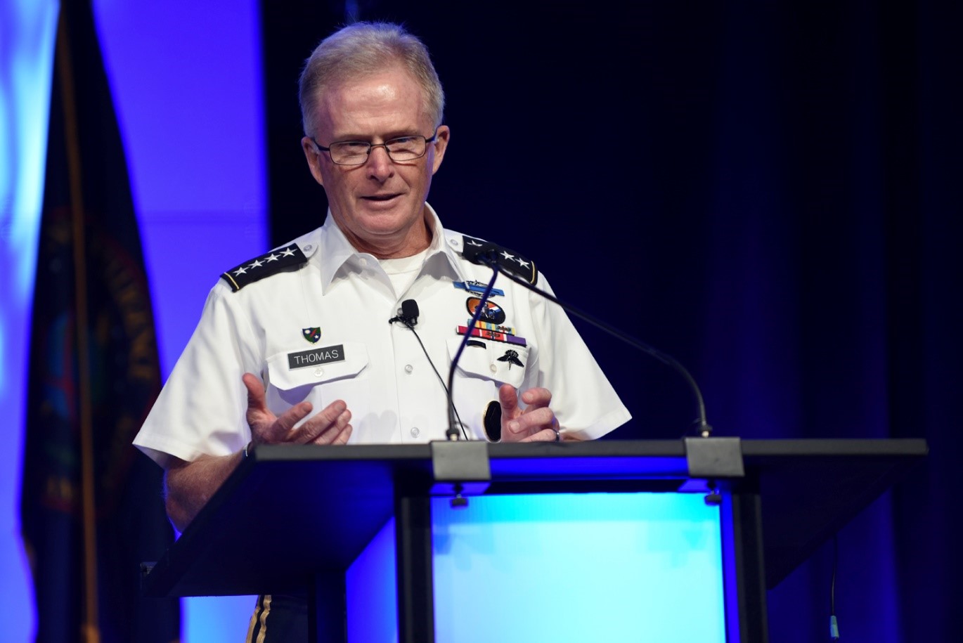 Gen. Raymond A. Thomas III speaking at conference/