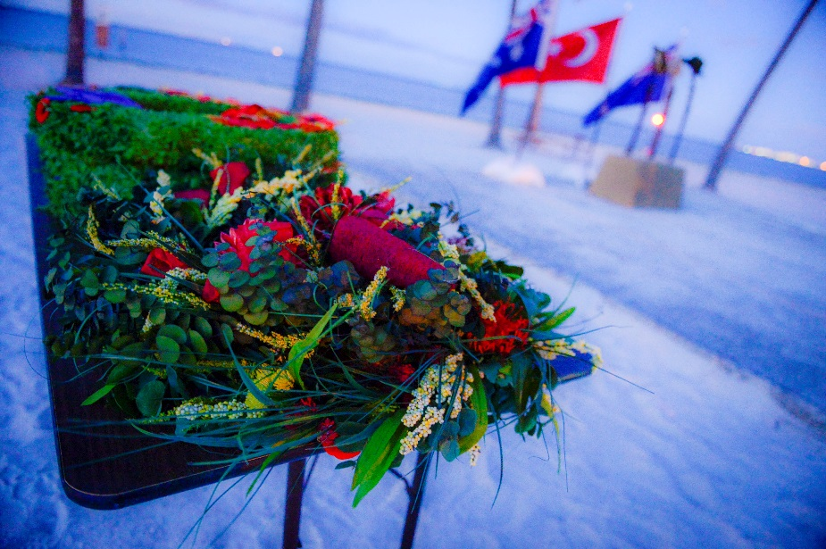 Australian and New Zealand Army Corps Commemoration Day honors the fallen by placing a wreath on the memorial.