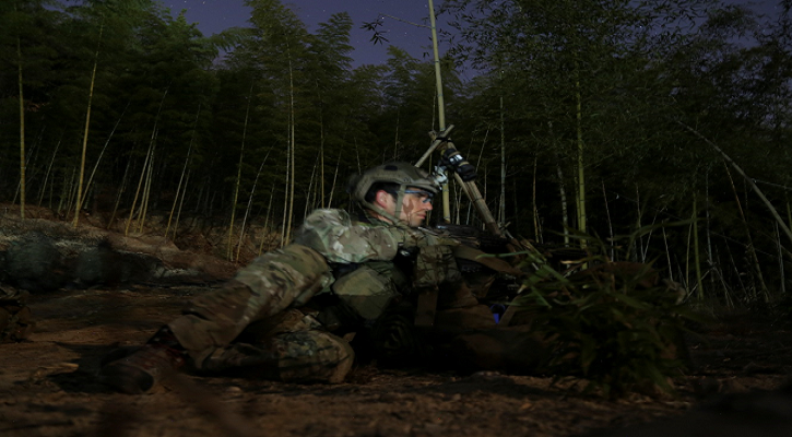 Green Beret training in the dark of night.