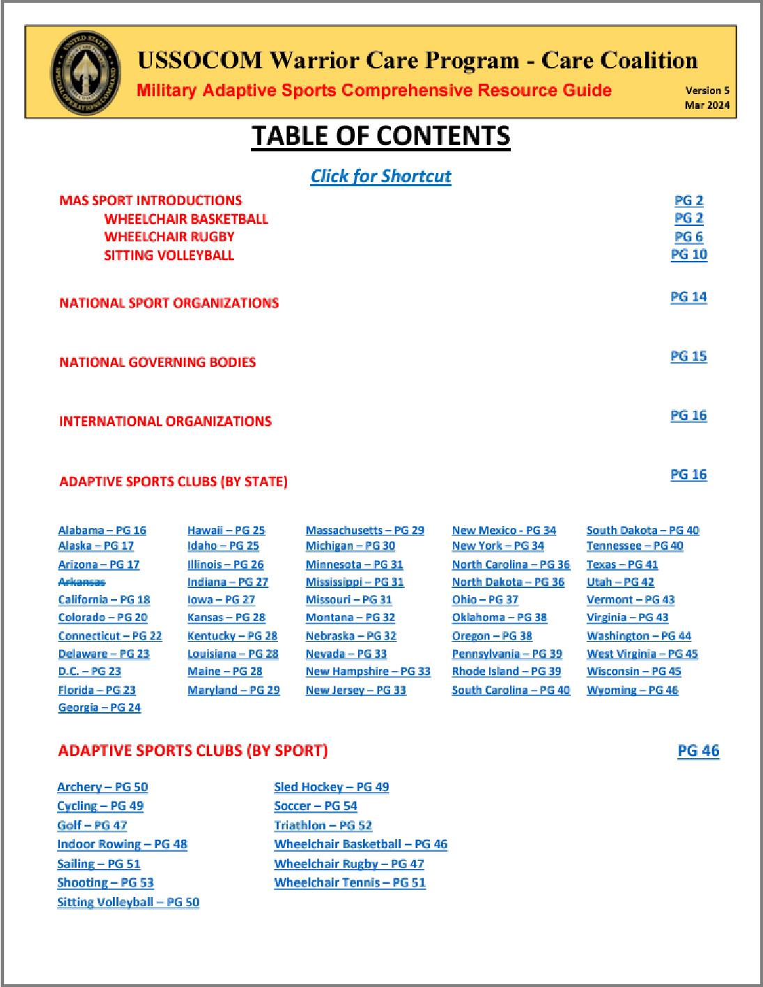 Adaptive Sports Comprehensive Resource Guide PDF